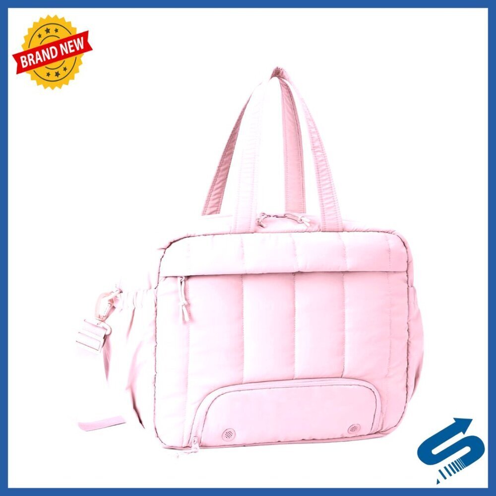 18x14x8 Puffer Travel Duffel Bag with Shoe Compartment & Laptop Sleeve